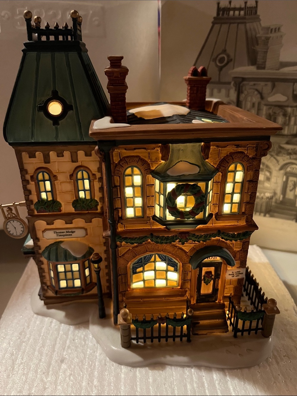 Department 56 Dickens Village Series Thomas Mudge Timepieces # 58307 Vintage